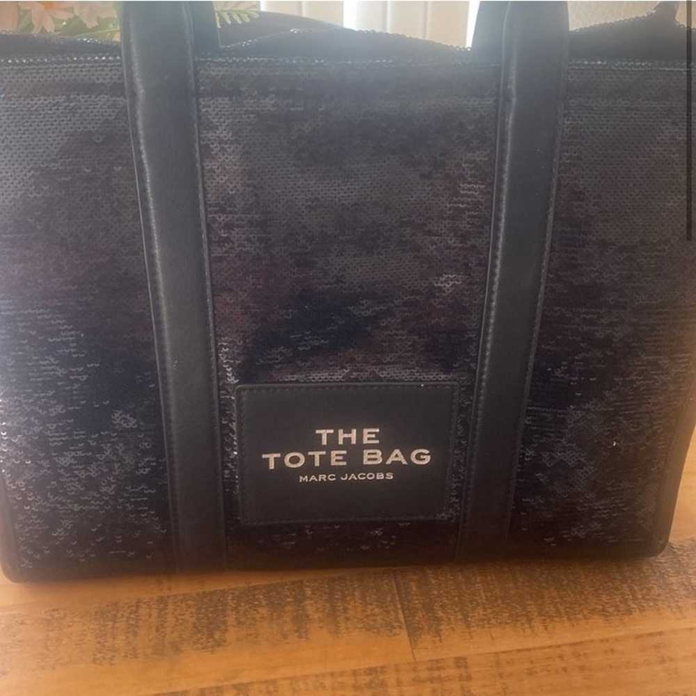 Marc Jacobs Medium black sequin tote bag - image 2