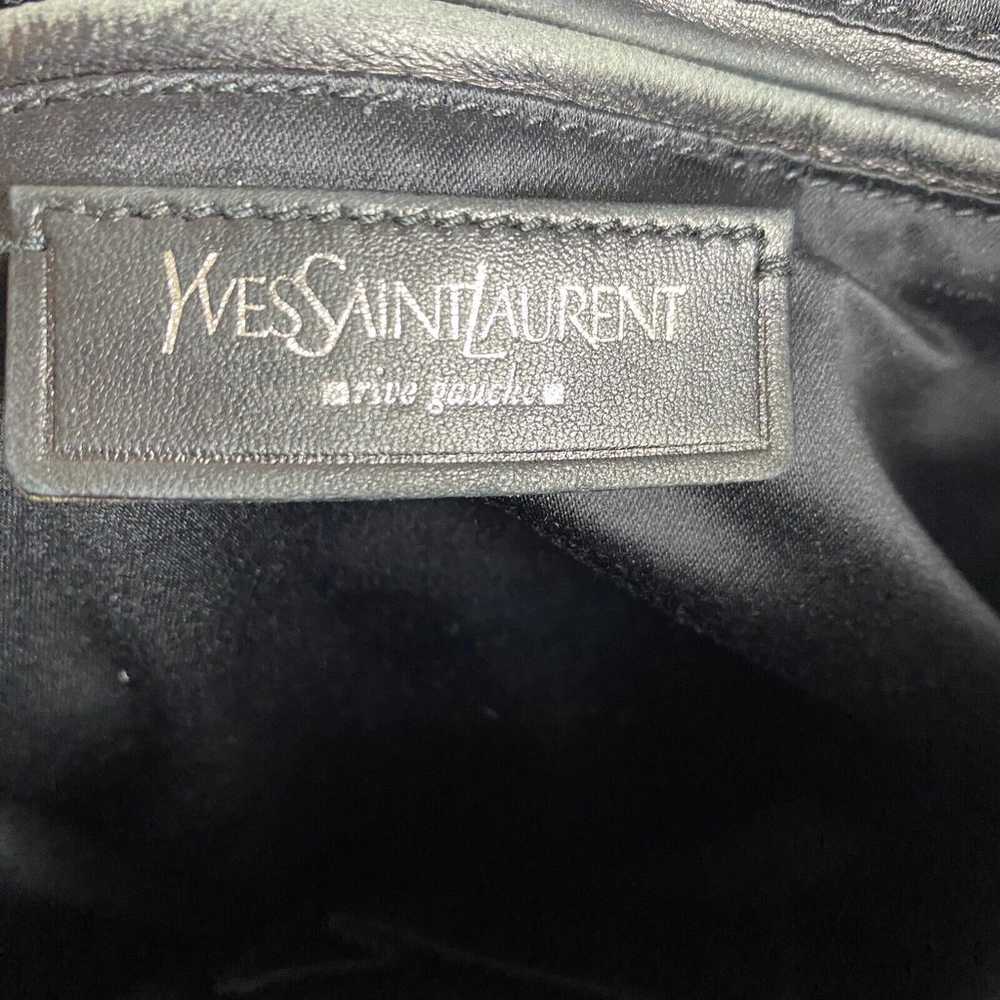 Yves Saint Laurent Shoulder Bag Navy Black Canvas… - image 12