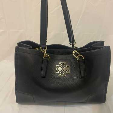 TORY BURCH Marion Luxury Designer Logo Leather Tot