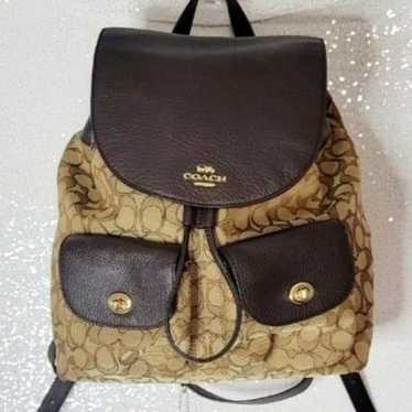 Coach F30275 Billie Signature Jacquard Backpack E… - image 1