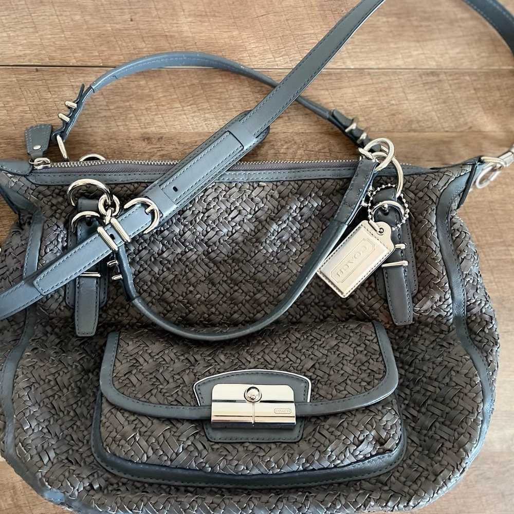 Coach Kristen woven leather crossbody bag - image 12