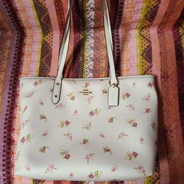 COACH floral tote bag - image 1