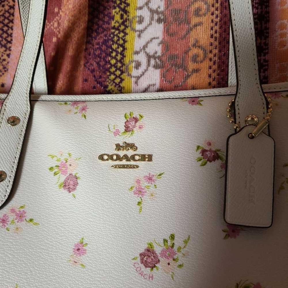 COACH floral tote bag - image 2