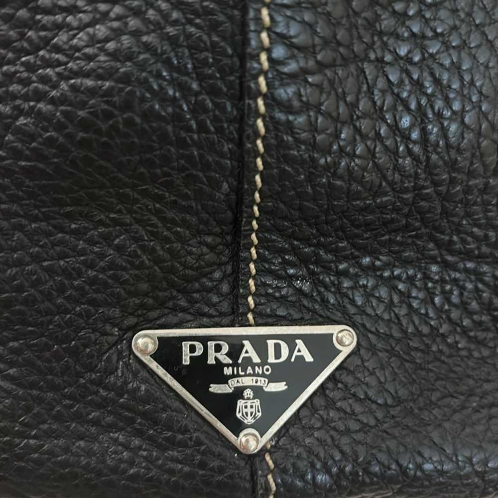 Prada pebbled Leather shoulder bag - image 3