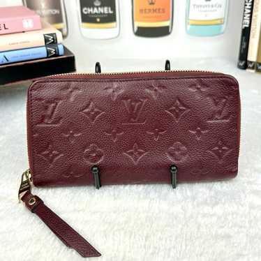 Louis Vuitton Burgundy Empreinte Leather Zippy Zip