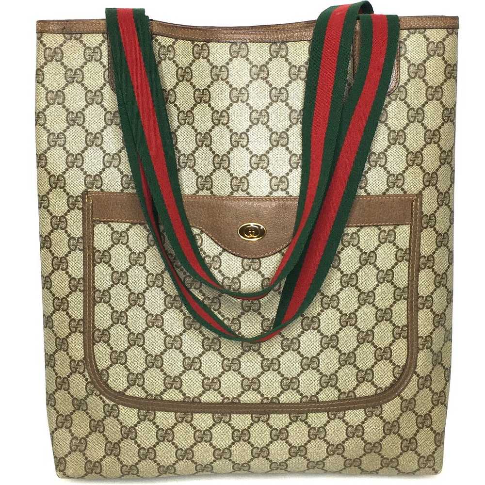 Gucci authentic brown monogram tote bag - image 1