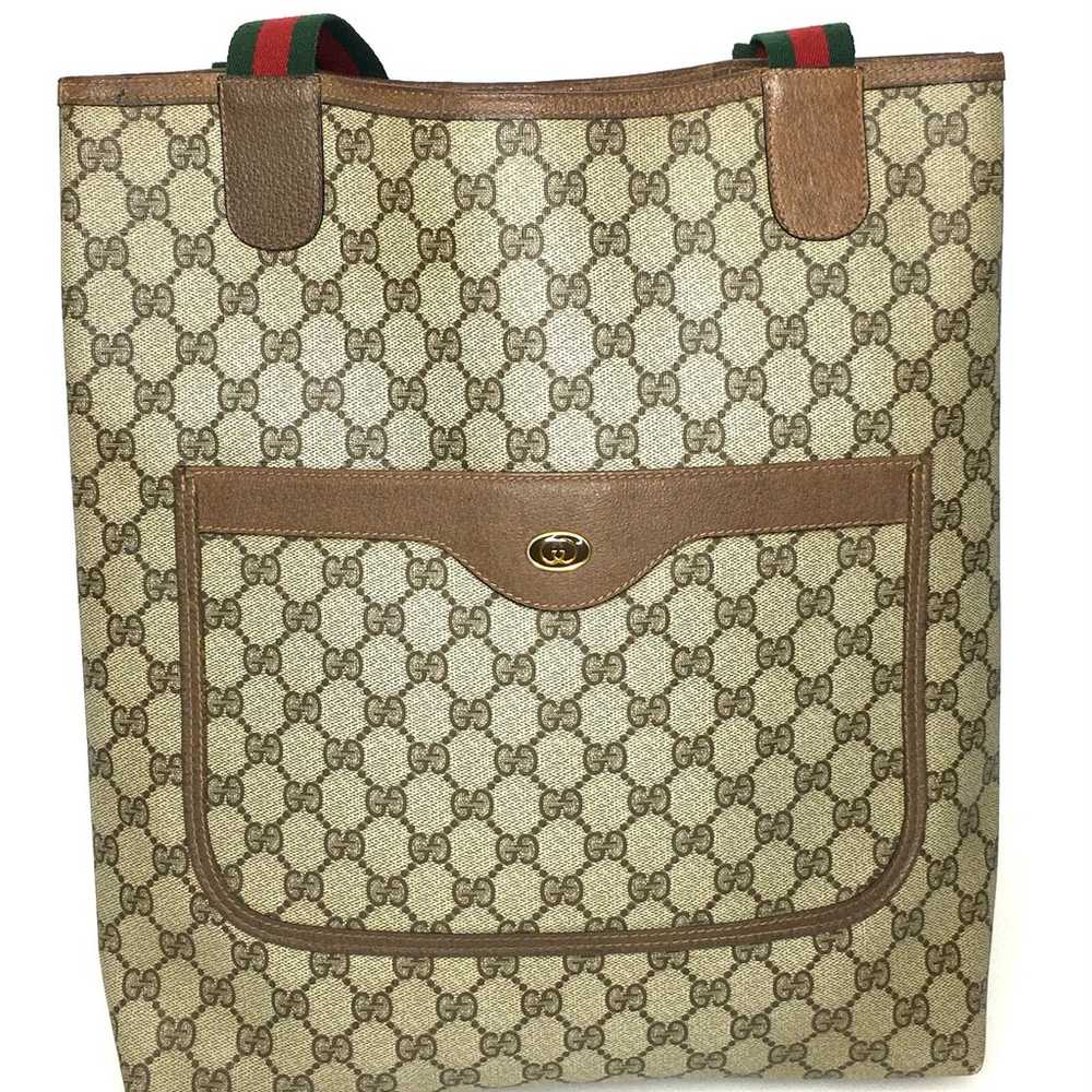 Gucci authentic brown monogram tote bag - image 3