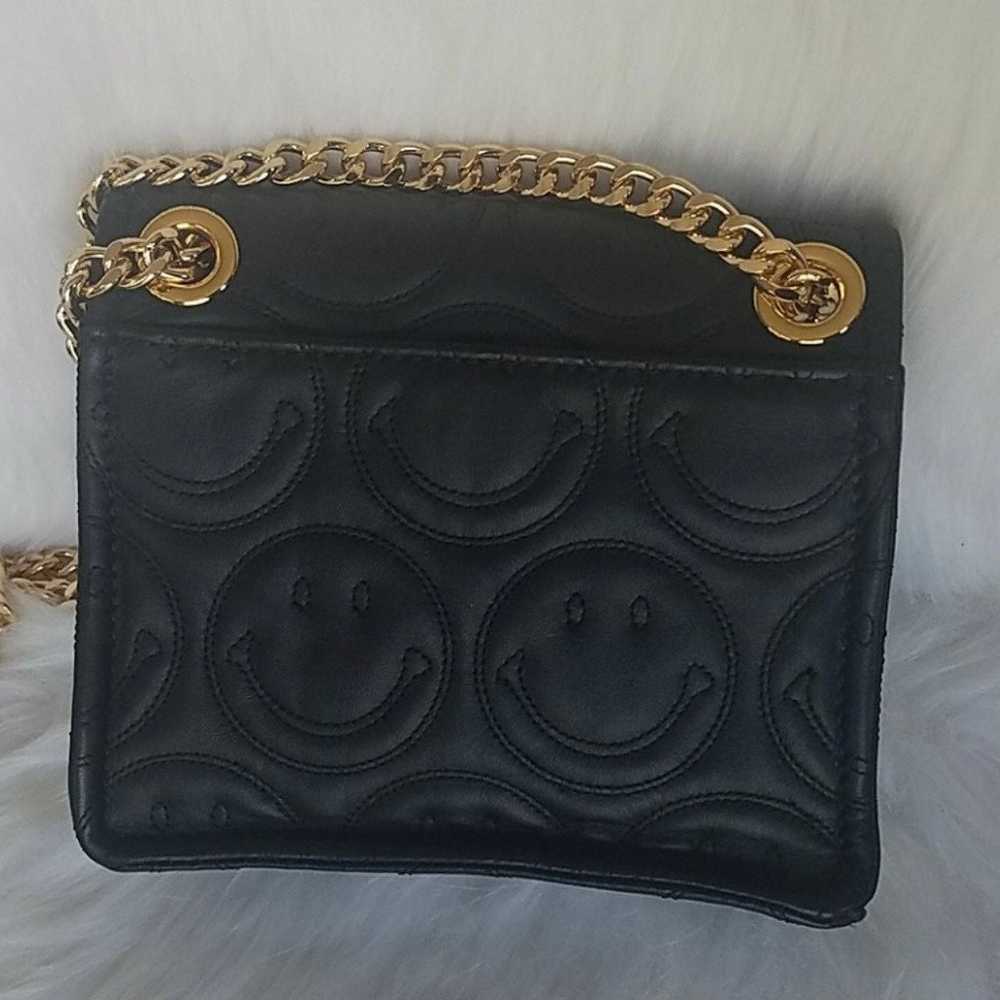 Moschino Smiley Face Leather Embossed Hand Bag - image 3