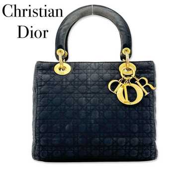 Christian Dior Canage Handbag Tote Women's Black