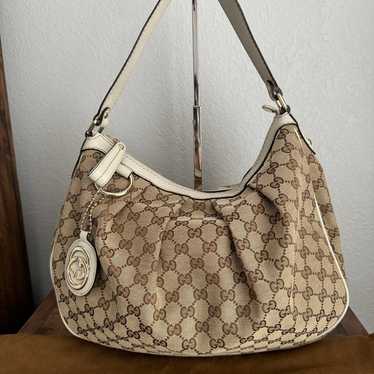 Gucci Sukey GG Neutral/Beige Color Canvas Medium … - image 1