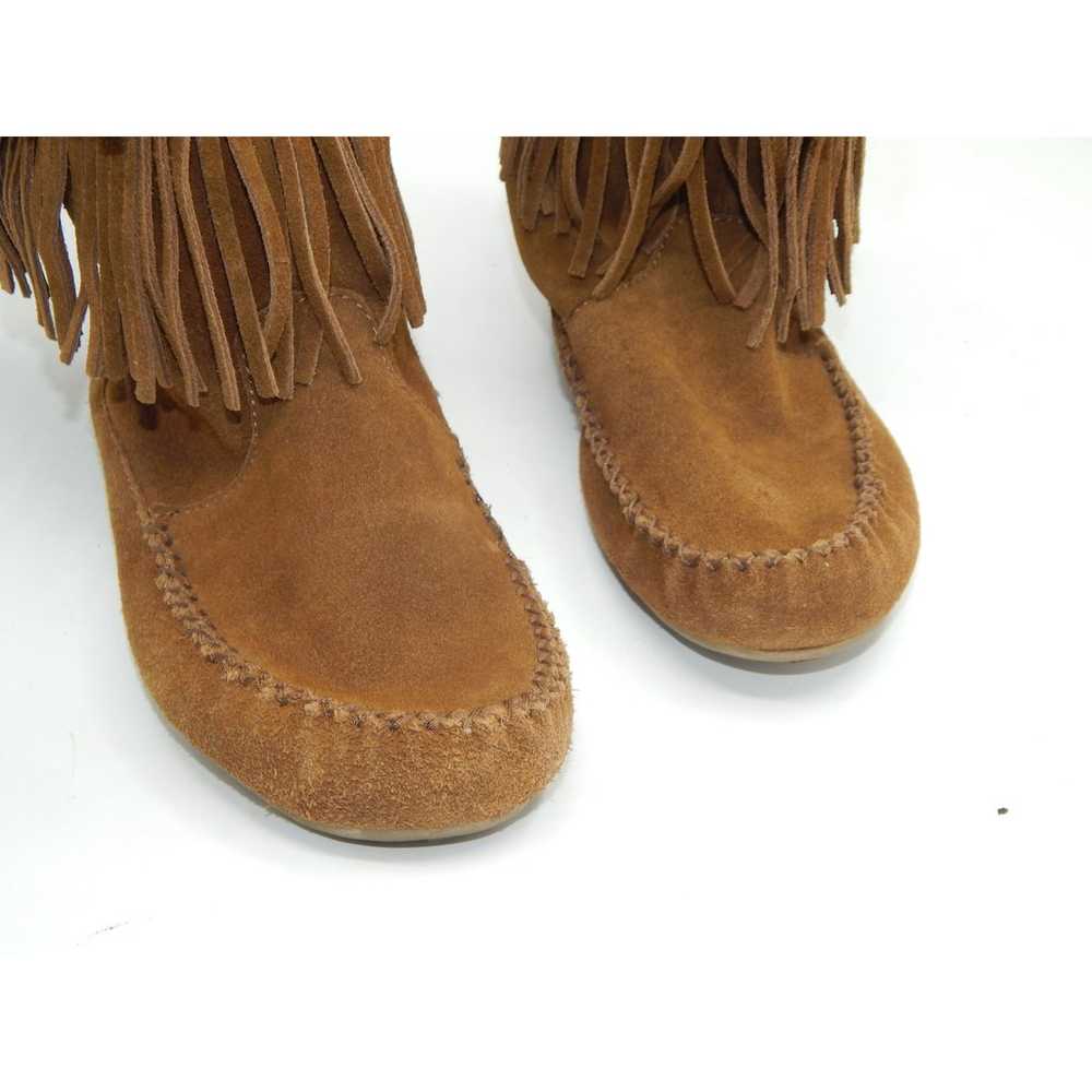 Minnetonka Moccasins 2 Layer Fringe Boots Womens … - image 3