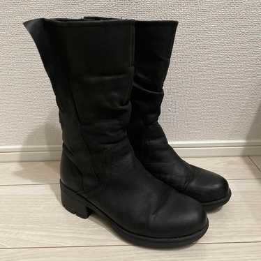 Black Leather Boots Clarks 24cm