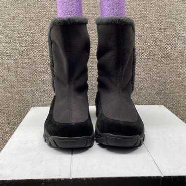 Lands End Boots Womans 8B Black Faux Suede Shearl… - image 1