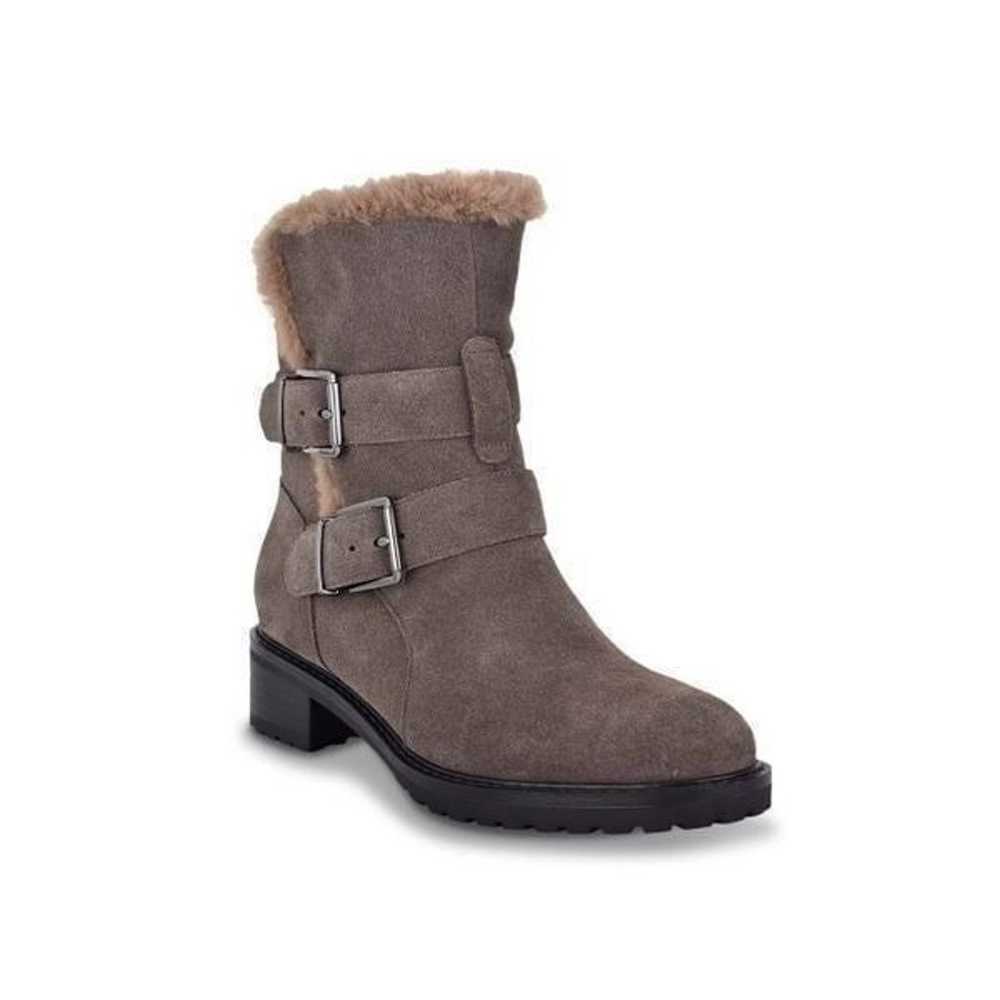 NEW Bandolino Calista Gray Suede Two Buckle Ankle… - image 1