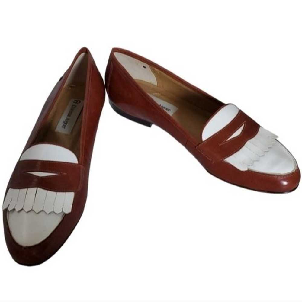 Etienne Aigner Vintage Leather Loafer Kiltie Flat… - image 1