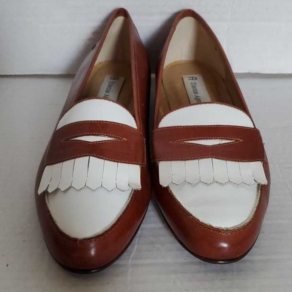 Etienne Aigner Vintage Leather Loafer Kiltie Flat… - image 2