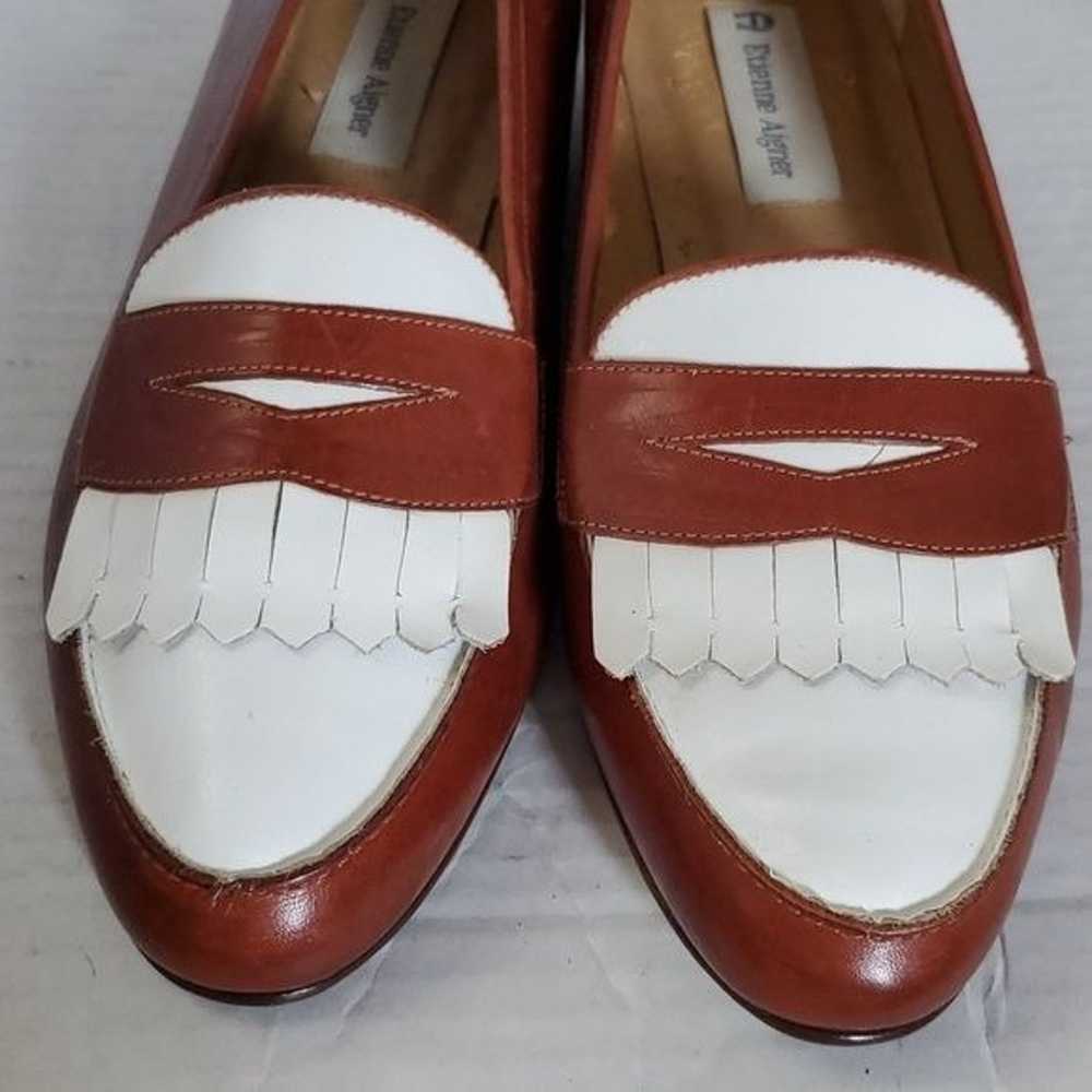 Etienne Aigner Vintage Leather Loafer Kiltie Flat… - image 3