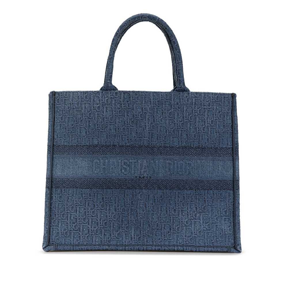 Dior Dior Large Oblique Denim Book Tote - image 1