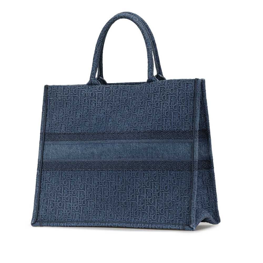 Dior Dior Large Oblique Denim Book Tote - image 2