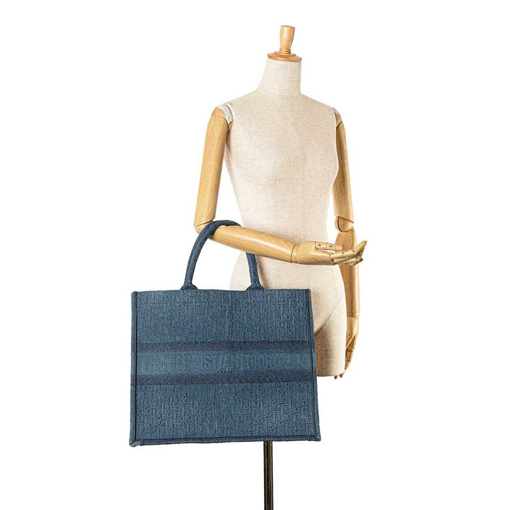 Dior Dior Large Oblique Denim Book Tote - image 7