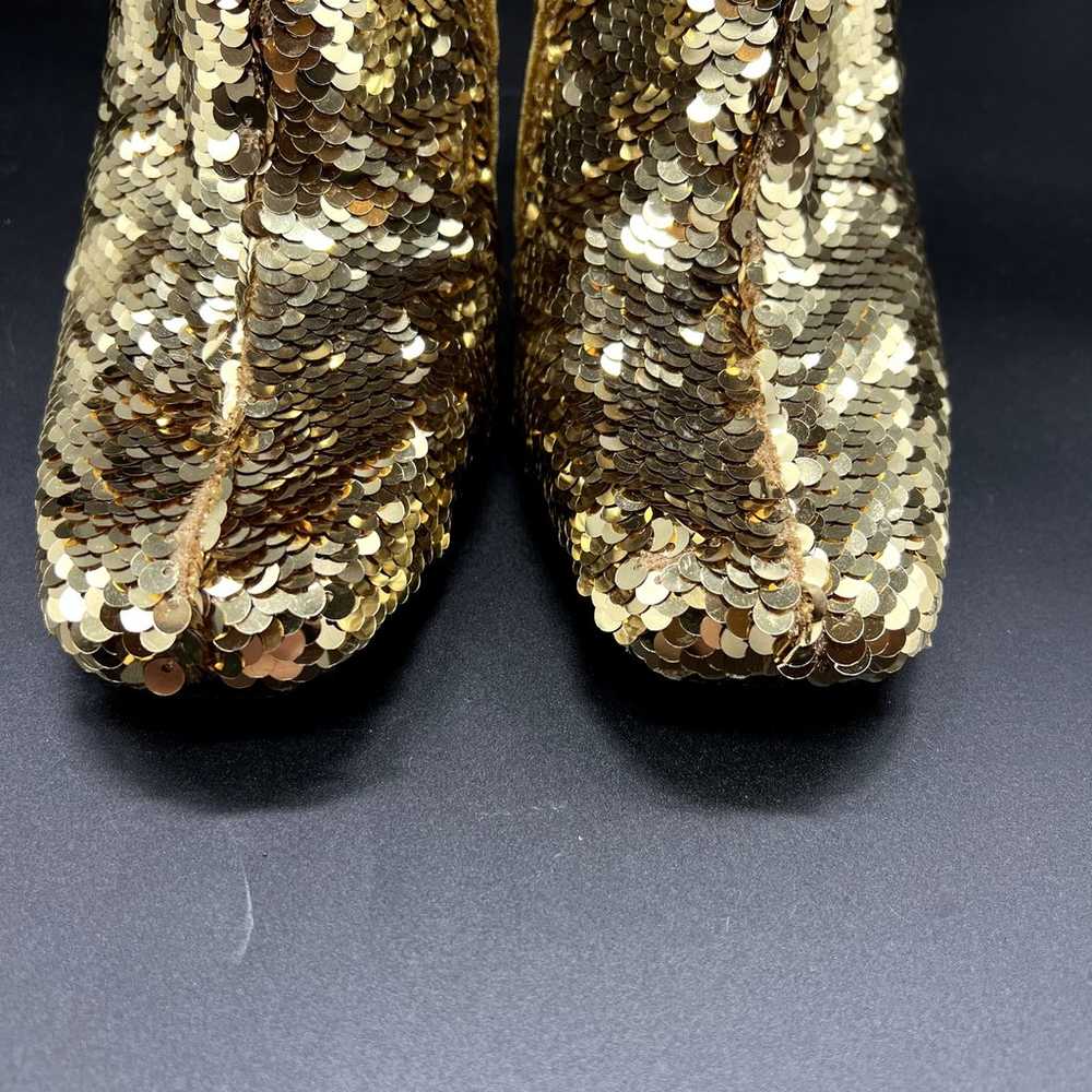 Steve Madden Gold Sequin Go-Go Lynden Sock Boot S… - image 2