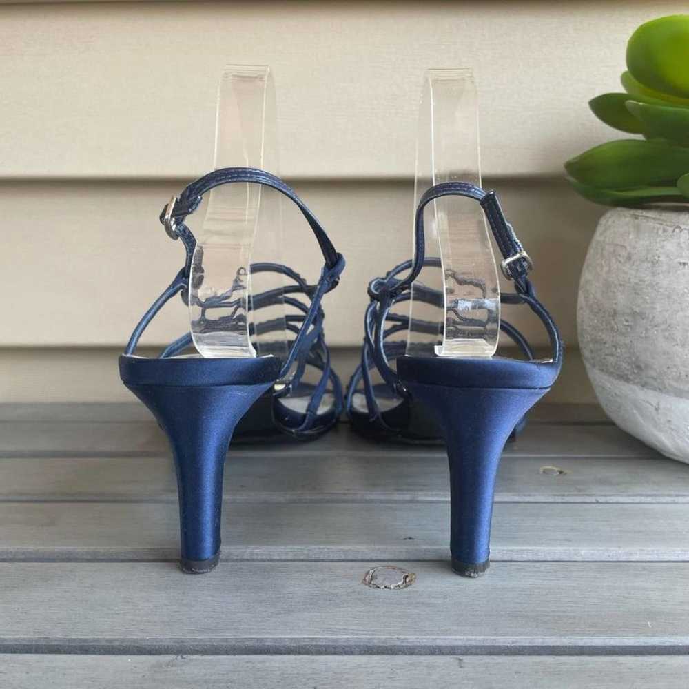 Vintage Caparros Blue Studded Heels Dressy Open T… - image 6