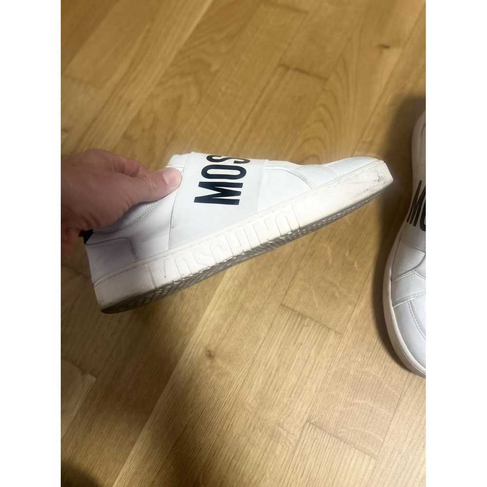 Moschino Leather low trainers - image 3