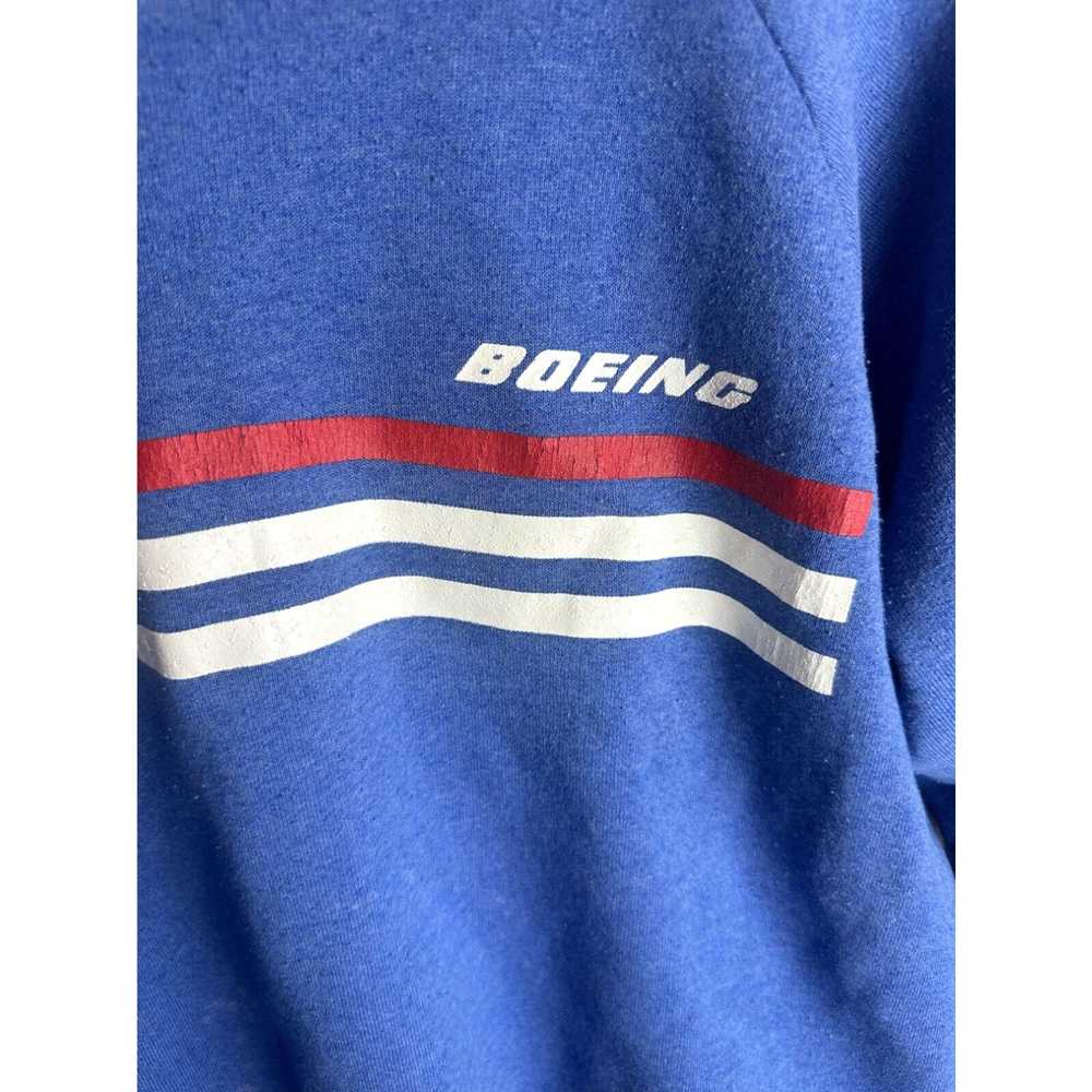 Fruit Of The Loom Vintage Boeing Men’s Blue Crewn… - image 2