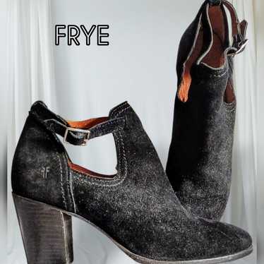 frye meghan shootie black suede Booties