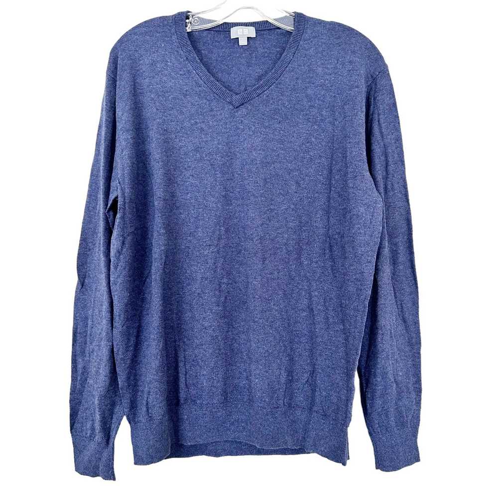 Uniqlo Uniqlo Blue V Neck Sweater Sz L - image 1