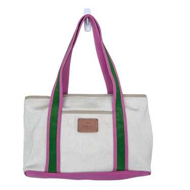 The Sak The Sak White Green Pink Shoulder Tote Bag