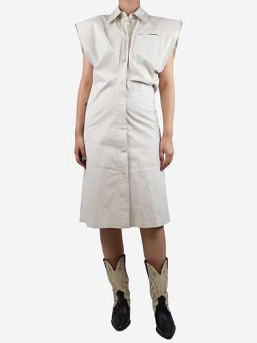 Bottega Veneta Ivory sleeveless knee-length shirt… - image 1