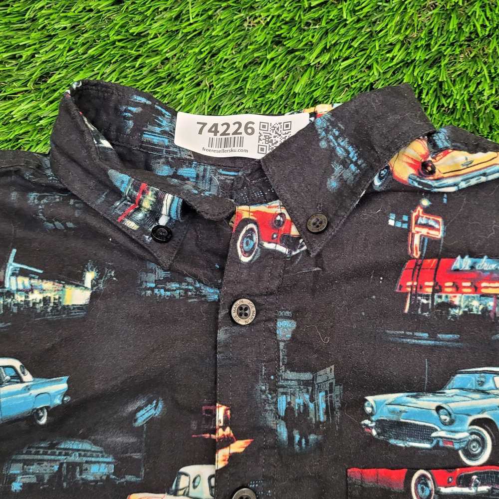 Other Vintage Joe-Marlin AOP Car Button Shirt Med… - image 10