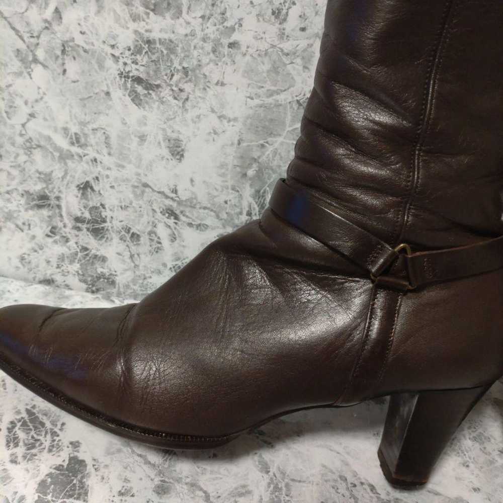 REGAL Long Boots Leather Brown with Side Zipper 23 - image 10