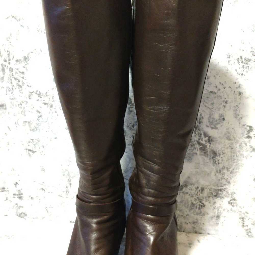 REGAL Long Boots Leather Brown with Side Zipper 23 - image 5