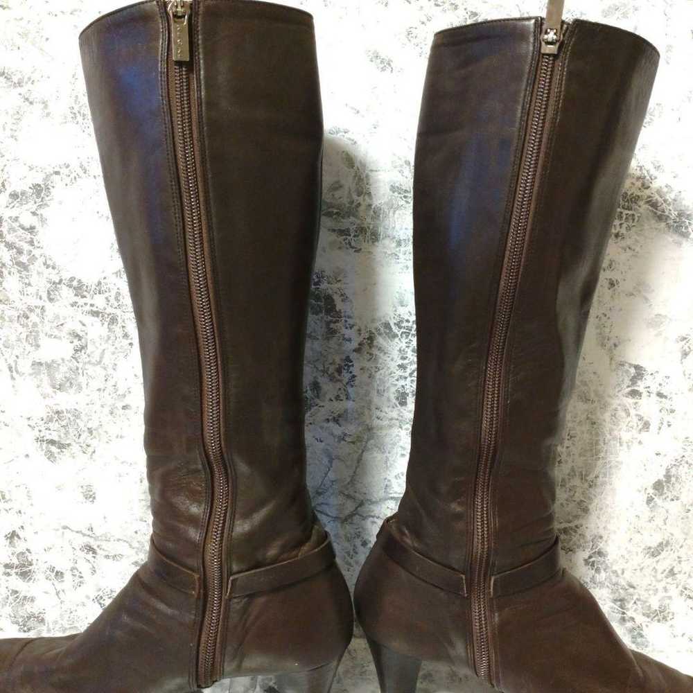 REGAL Long Boots Leather Brown with Side Zipper 23 - image 6