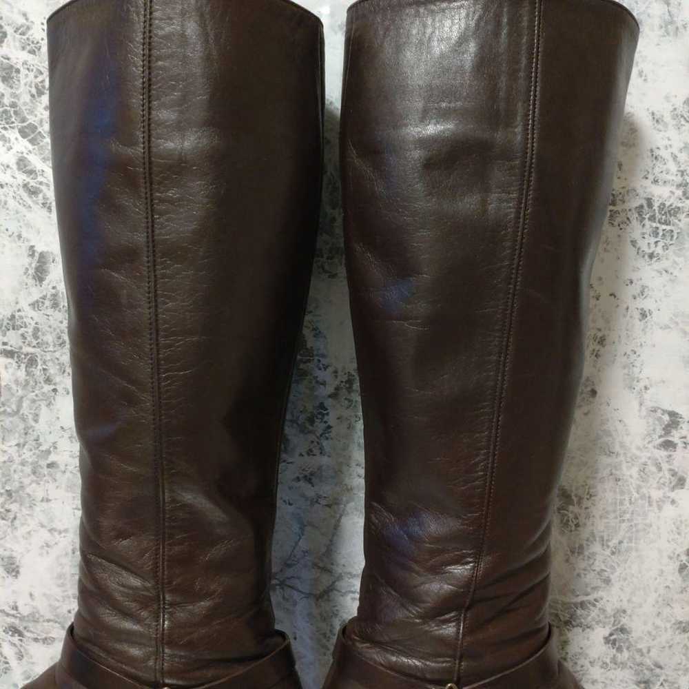 REGAL Long Boots Leather Brown with Side Zipper 23 - image 9