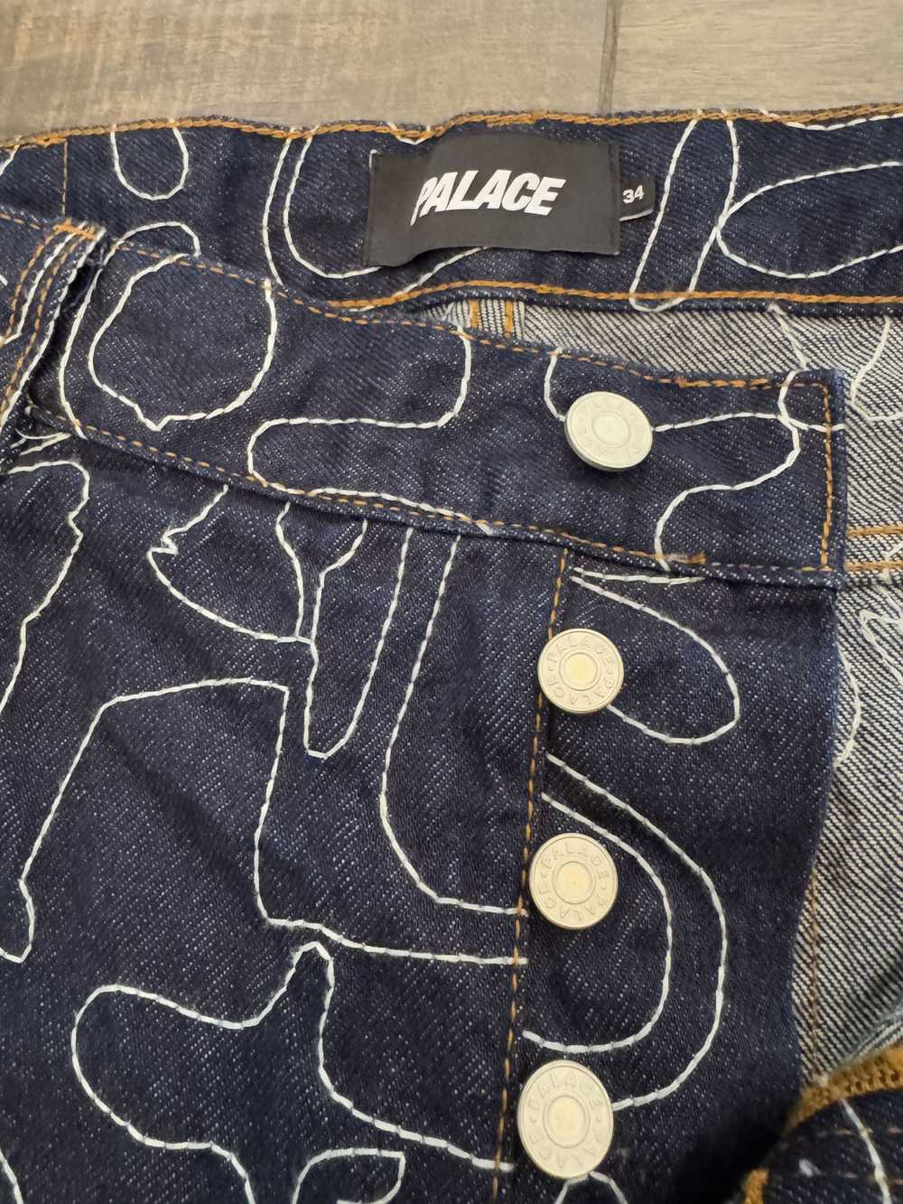 Palace Palace P45 Splat Denim Jeans Embroidered I… - image 4