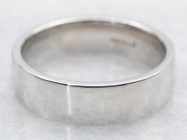 Flat Wide Platinum Band - image 1