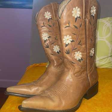 authentic  embroidered mexican boots - image 1