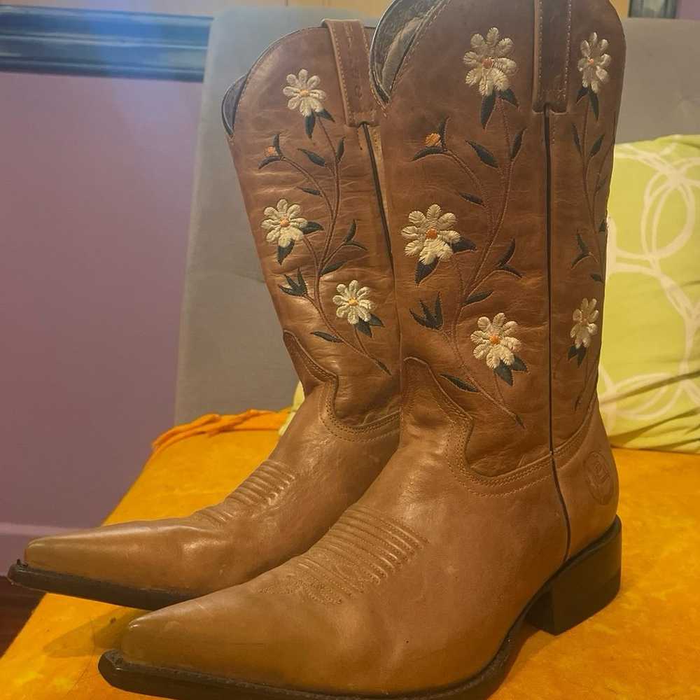 authentic  embroidered mexican boots - image 2