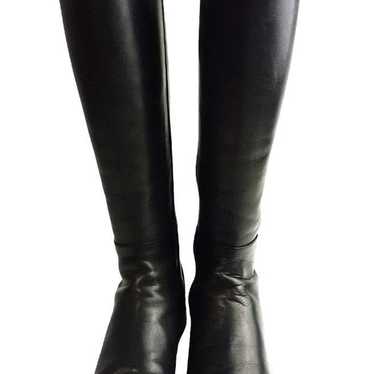 MARGARET HOWELL idea Leather Long Boots Black