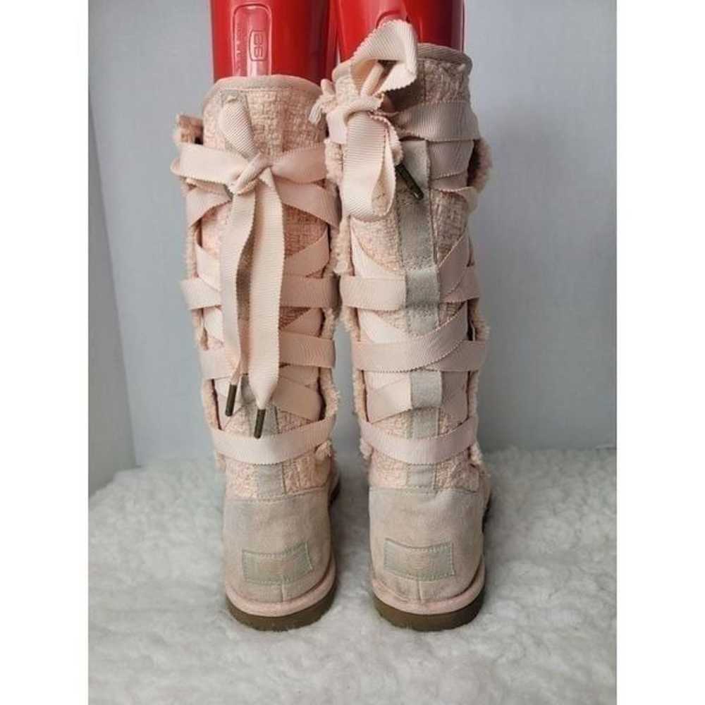 Ugg Heirloom Womens Boots Size 7 Apricot Lace Up … - image 4