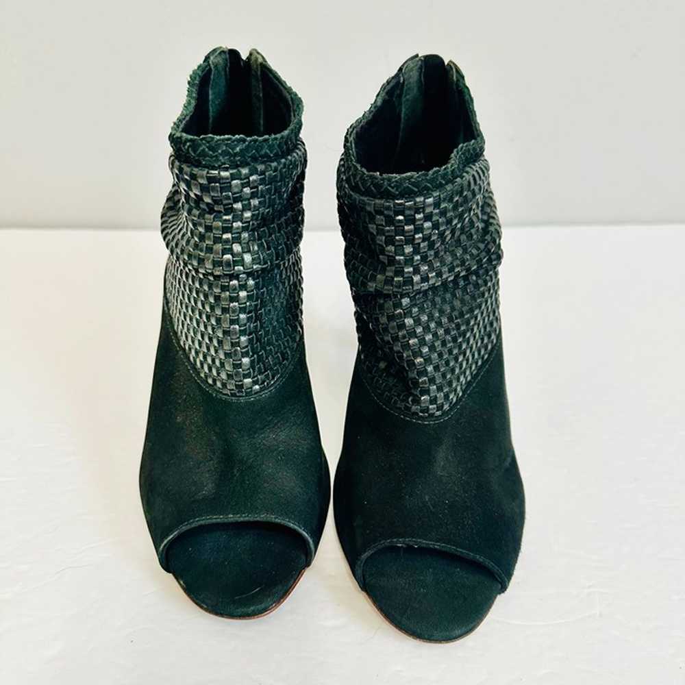 NWOT SCHUTZ PEEP TOE WOVEN SUEDE LEATHER ANKLE ST… - image 2