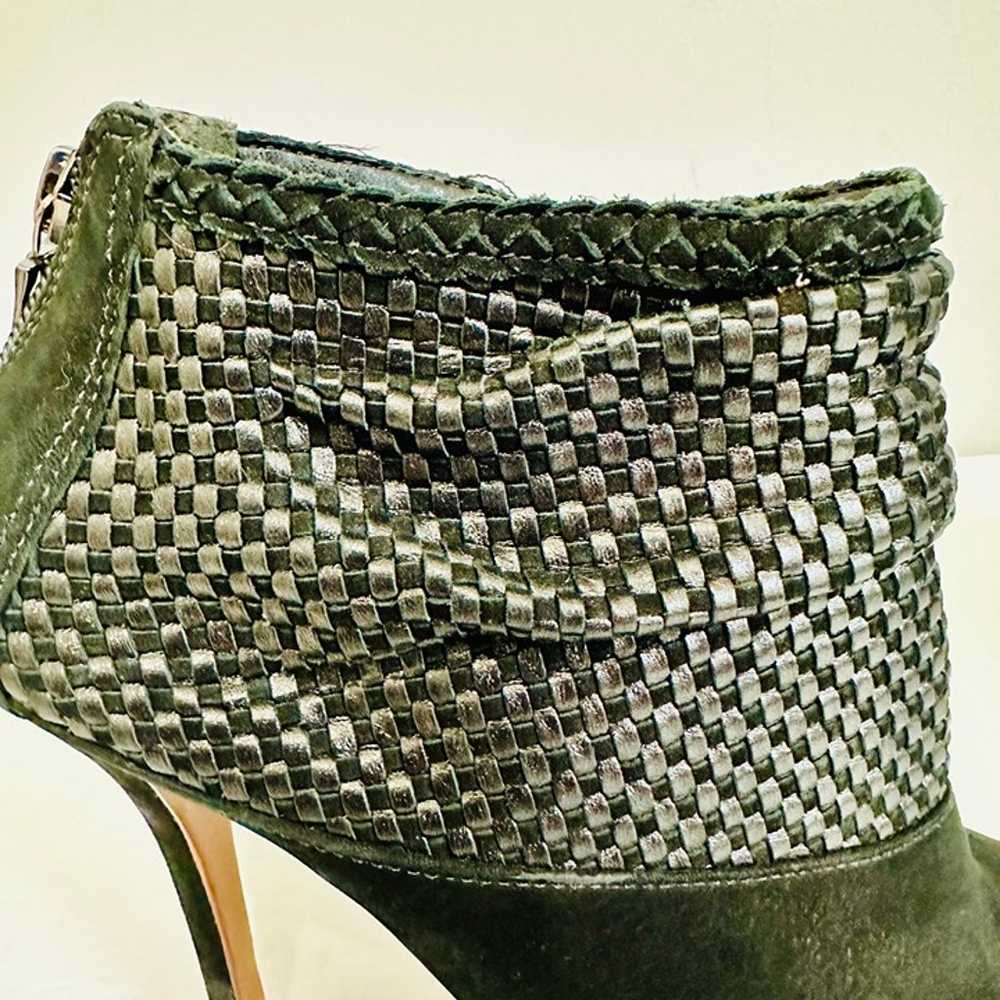 NWOT SCHUTZ PEEP TOE WOVEN SUEDE LEATHER ANKLE ST… - image 6