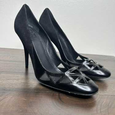 Givenchy Black suede heels with cutout details 8.5 - image 1