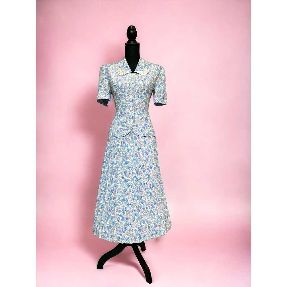 Vintage Vintage Fit n Flare secretary dress 70s d… - image 2