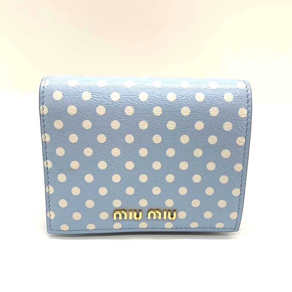 Miu Miu Miu Miu Miu Miu Leather Madras Mini Walle… - image 1