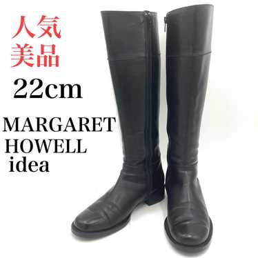 Margaret Howell Idea Long Boots 22cm Side Zip Lea… - image 1