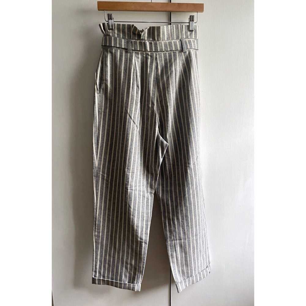 Topshop Topshop Pants Womens 6 Blue White Striped… - image 3